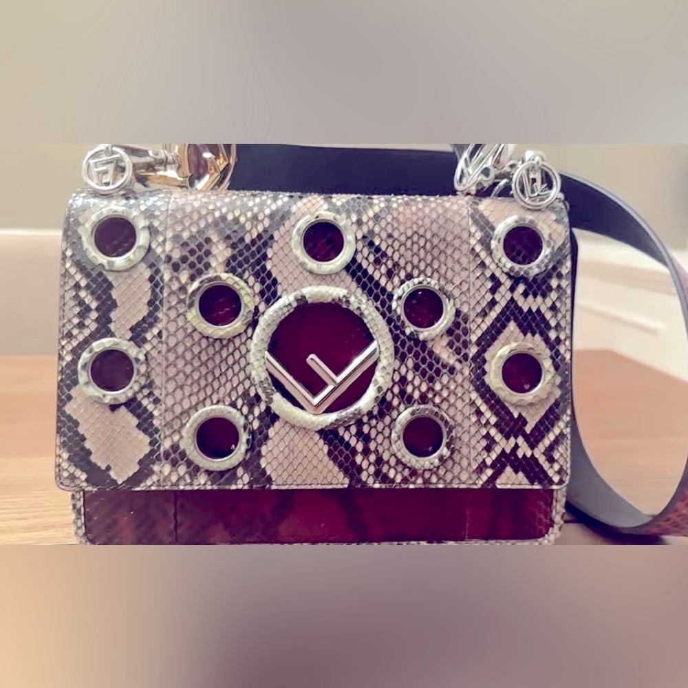 Fendi Kan I Flogo python bag- authentic with all papers